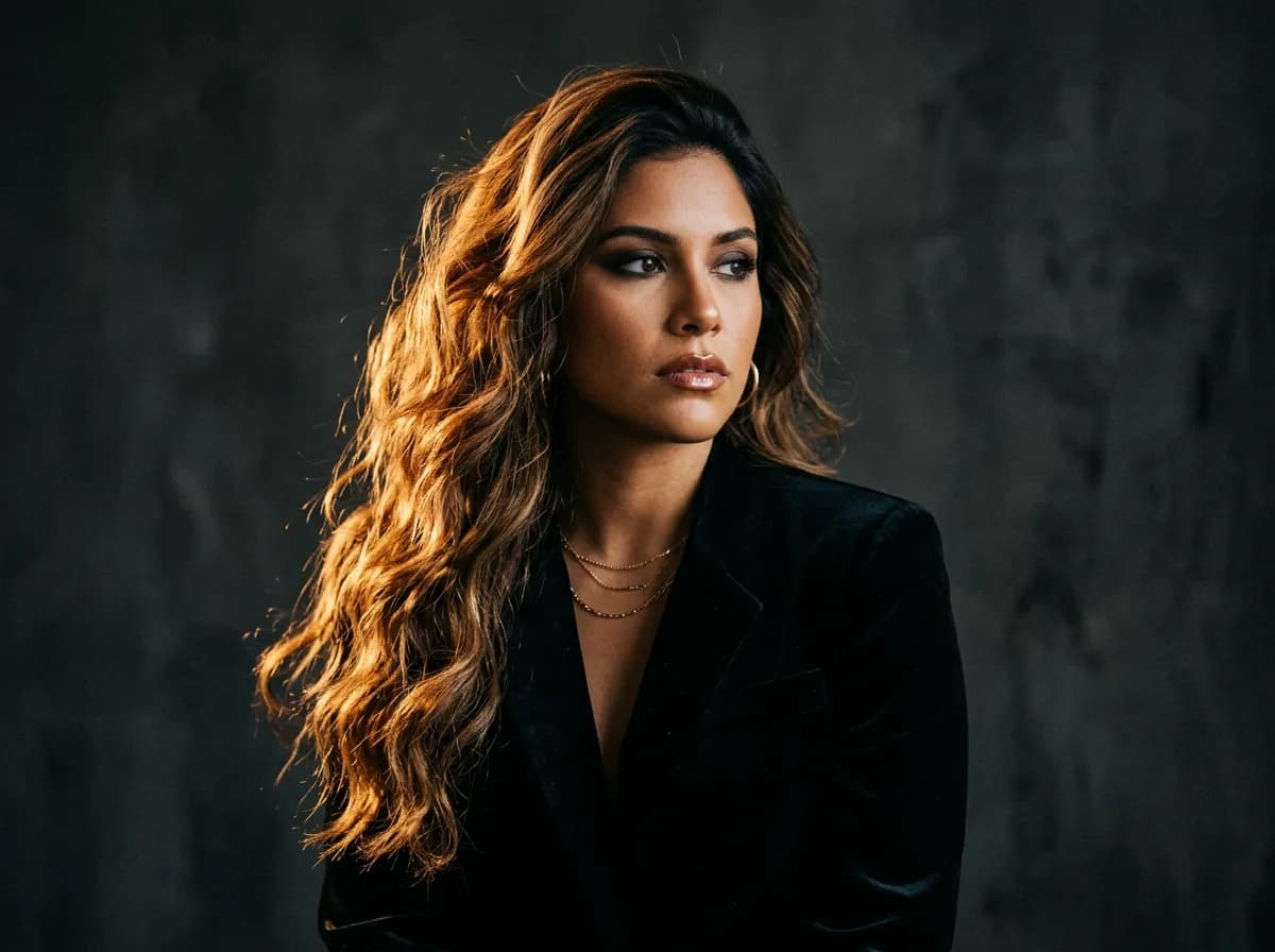Cabello con balayage caramelo, servicio de color