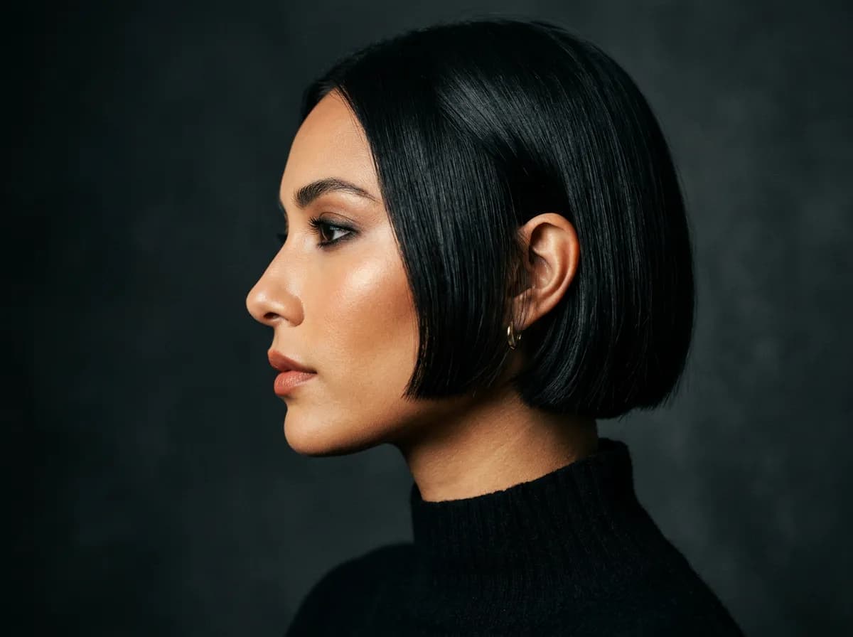 Corte de cabello pulido, perfil