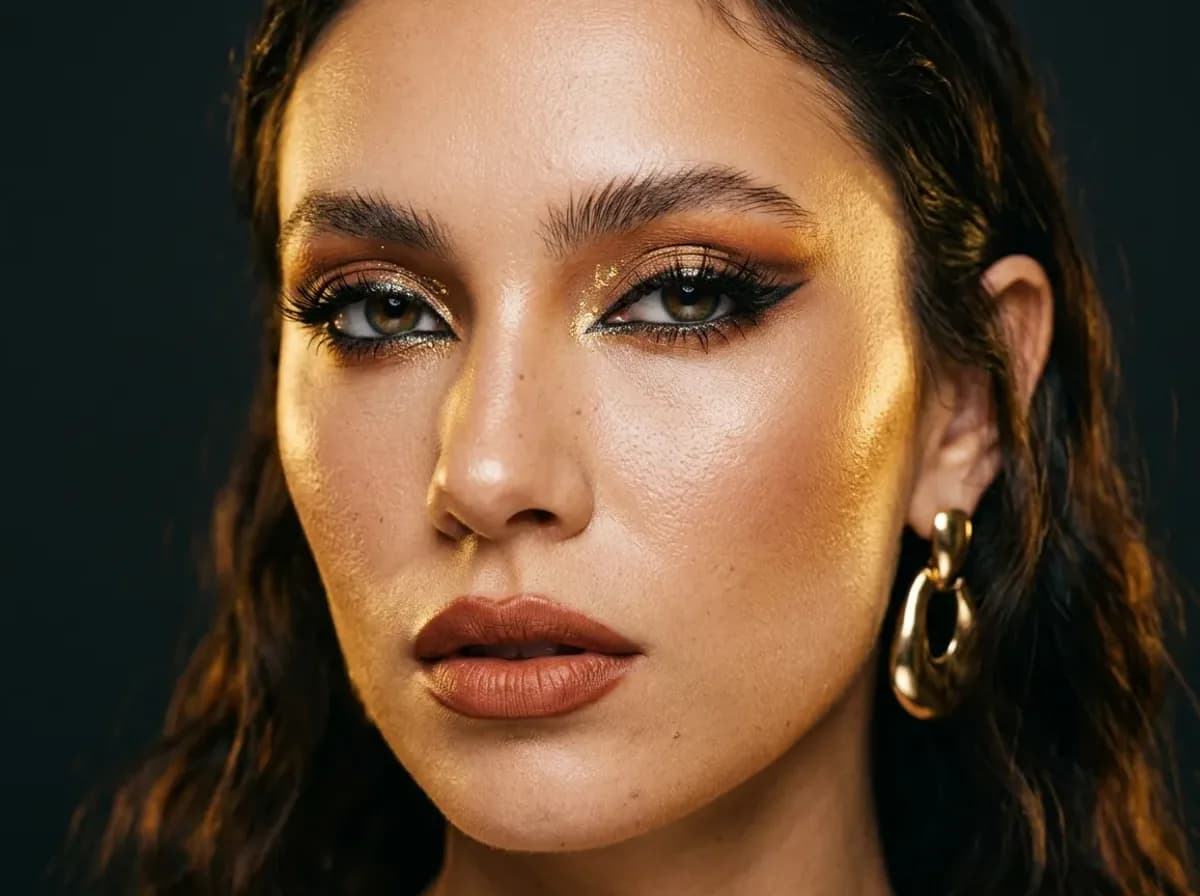 Maquillaje artístico con acabado editorial