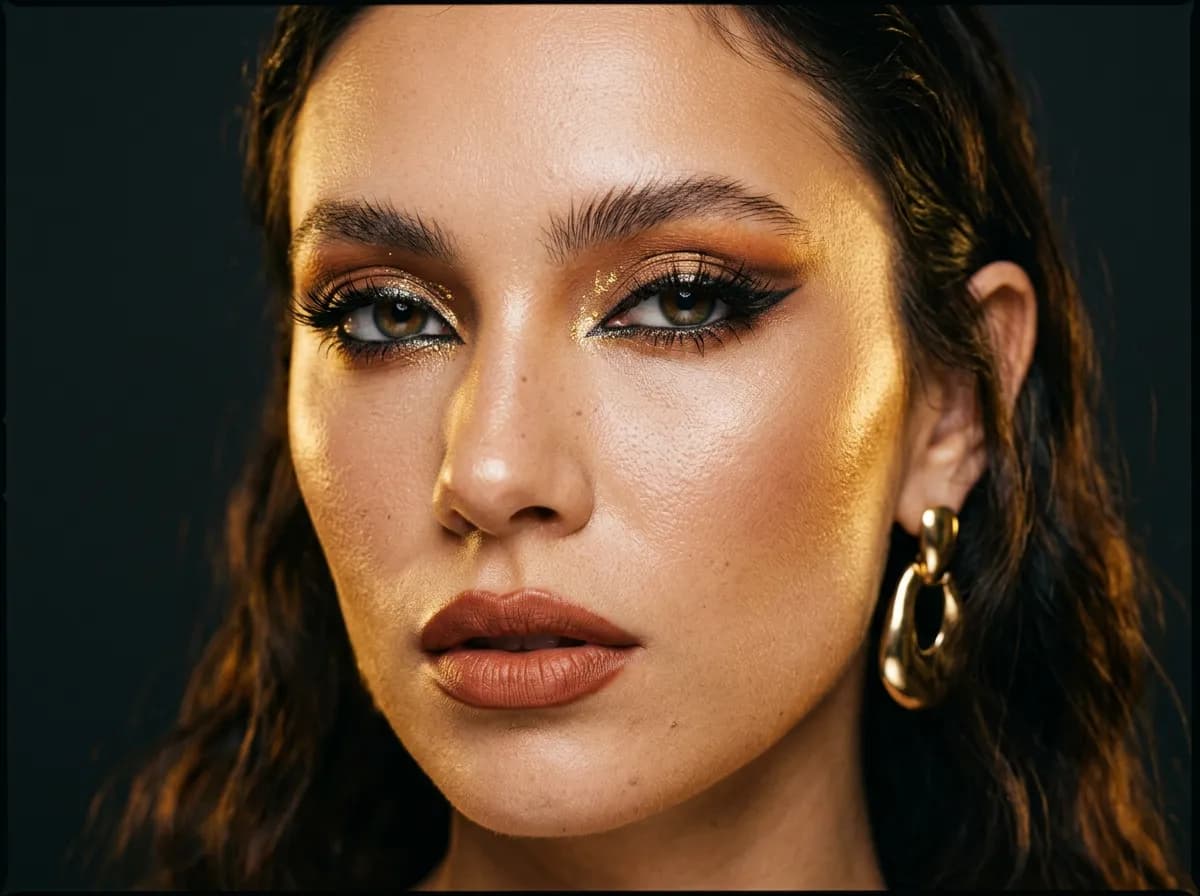 Maquillaje artístico con acabado editorial