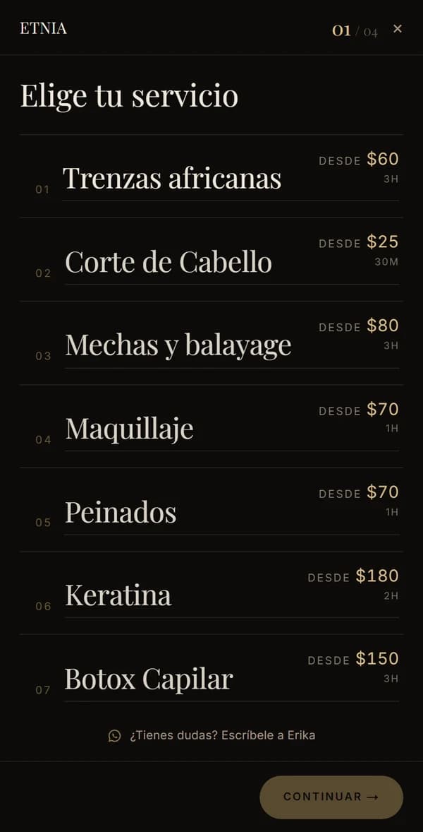 Eliges tu servicio